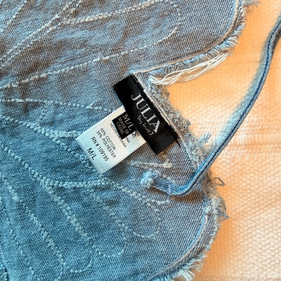 Julia Love J - Denim Butterfly Crop Top - Picture 4 of 5